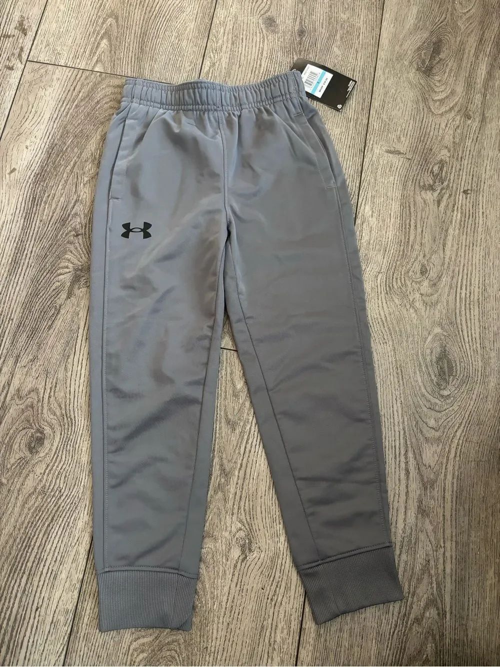 Under Armour Kids Gray Athletic Joggers with Logo